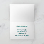 カウボーイのおめでとう-西部の新しい仕事かプロモーション カード (内部)