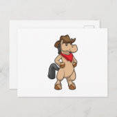 カウボーイのような馬 ポストカード (正面/裏面)