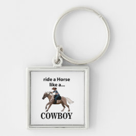 カウボーイのように馬に乗る キーホルダー