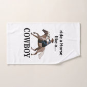 カウボーイのように馬に乗る ハンドタオル (ハンドタオル)