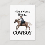 カウボーイのように馬に乗る 名刺 (正面)