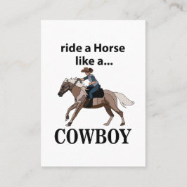 カウボーイのように馬に乗る 名刺