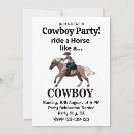 カウボーイのように馬に乗る 招待状