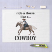 カウボーイのように馬に乗る 薄葉紙 (クラフト)
