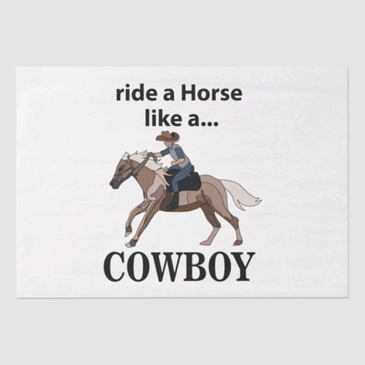 カウボーイのように馬に乗る 薄葉紙 (正面)