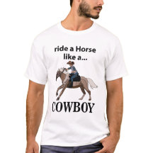 カウボーイのように馬に乗る