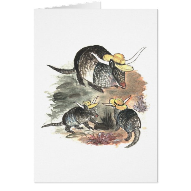 カウボーイのアルマジロ家族 (正面)