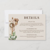 カウボーイのウェディング詳細封入カード　ラスティックウェスタンランチ (正面)