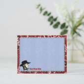 カウボーイのオリジナル フラット ノートカード (スタンド正面)