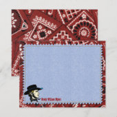 カウボーイのオリジナル フラット ノートカード (正面/裏面)