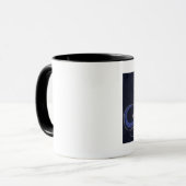 カウボーイのギター奏者のコーヒーカップwww.kimandersonart マグカップ (正面左)