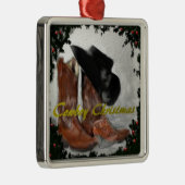 カウボーイのクリスマスのオーナメント メタルオーナメント (右)