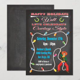 カウボーイのクリスマスパーティー招待状（西部風） 招待状