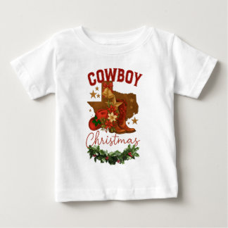 カウボーイのクリスマス ベビーTシャツ