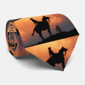 カウボーイのシルエットタイ ネクタイ (ロール)