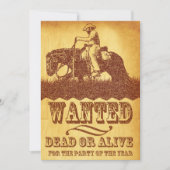 カウボーイのテーマのパーティの招待状 招待状 (正面)