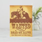 カウボーイのテーマのパーティの招待状 招待状 (スタンド正面)