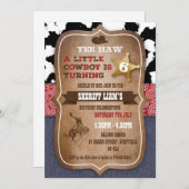 カウボーイのテーマの誕生日のパーティの招待状 招待状 (正面/裏面)