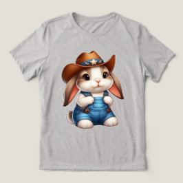 カウボーイのバニーに帽子とオーバーオールを トライブレンドTシャツ