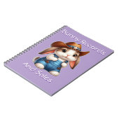 カウボーイのバニーに帽子とオーバーオールを ノートブック (左側)