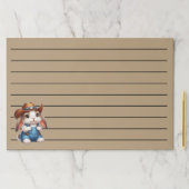 カウボーイのバニーに帽子とオーバーオールを ペーパーパッド (インサイチュ)