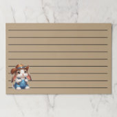 カウボーイのバニーに帽子とオーバーオールを ペーパーパッド (正面)