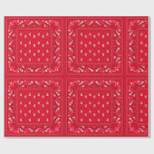 カウボーイのバンダナのペイズリーのギフト用包装紙 ラッピングペーパー (フラット)