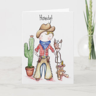 カウボーイのバースデー・カード カード