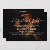 カウボーイのブーツとハット お別れ会 追悼式 案内 招待状 (正面/裏面)