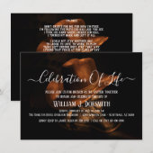 カウボーイのブーツとハット 追悼式 葬儀 招待状 (正面/裏面)