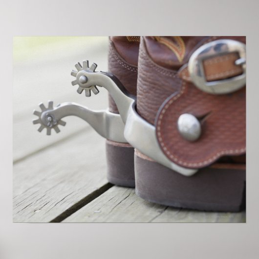 カウボーイのブーツに拍車をかける ポスター (正面)