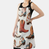 カウボーイのブーツ柄 エプロン (インサイチュ)