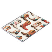 カウボーイのブーツ柄 ノートブック (左側)