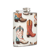 カウボーイのブーツ柄 フラスク (右)