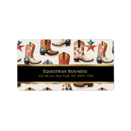 カウボーイのブーツ柄 ラベル