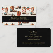 カウボーイのブーツ柄 名刺 (正面/裏面)