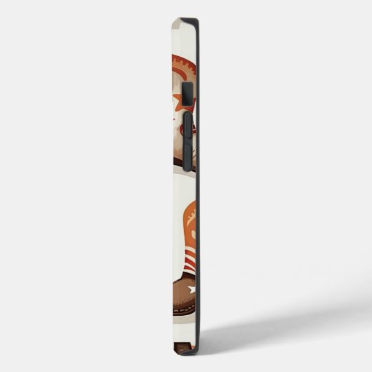 カウボーイのブーツ柄 Case-Mate iPhoneケース (裏面 / 左)
