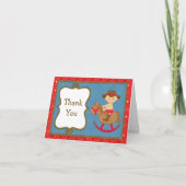 カウボーイのベビーのサンキューカード サンキューカード (正面)