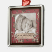 カウボーイのベビーの写真のオーナメント メタルオーナメント (左)