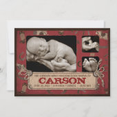 カウボーイのベビーの発表カード2 案内状 (正面)