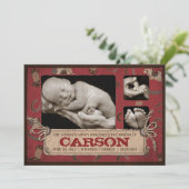 カウボーイのベビーの発表カード2 案内状 (スタンド正面)