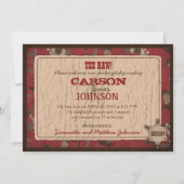 カウボーイのベビーの発表カード2 案内状 (裏面)