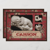 カウボーイのベビーの発表カード2 案内状 (正面/裏面)