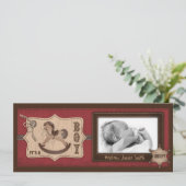 カウボーイのベビーの高い発表カード 案内状 (スタンド正面)