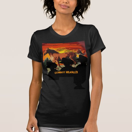 カウボーイのラングラー Tシャツ (正面)