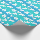 カウボーイのロデオの馬牧場 ラッピングペーパー (角)