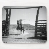 カウボーイのロープをかけること マウスパッド (正面)