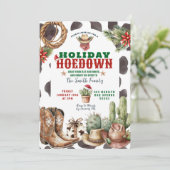 カウボーイの休暇パーティーの招待状 招待状 (スタンド正面)