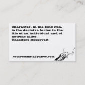 カウボーイの名刺 名刺 (裏面)