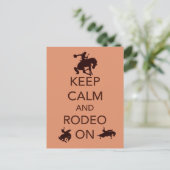カウボーイの女性のカーボーイのギフトの平静そしてロデオを保って下さい ポストカード (スタンド正面)